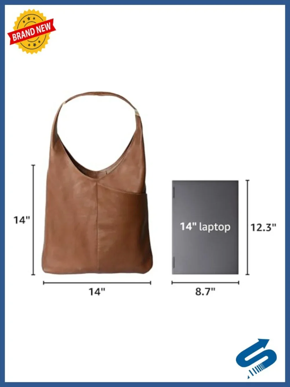 V Shape Western Hobo Tote Bag Full Grain Leather Shoulder Purse Women